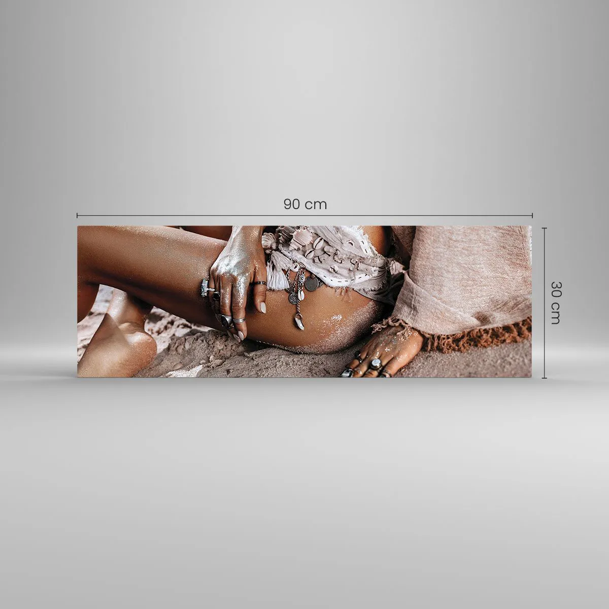 Impression sur verre - Image sur verre - Rejeté par la vague? - 90x30 cm