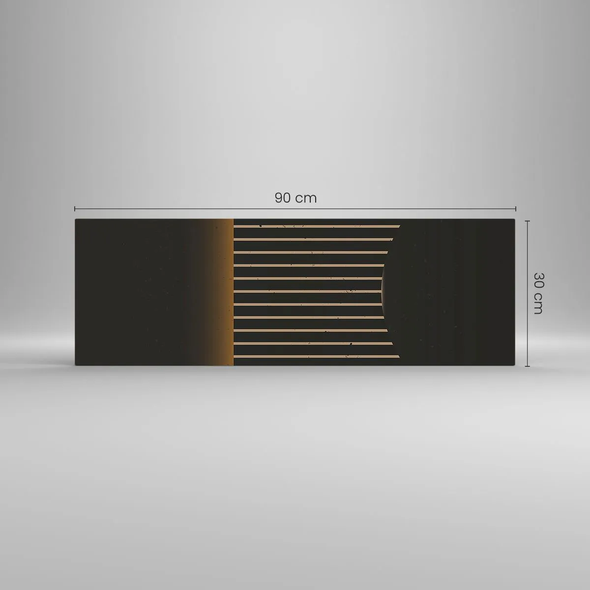 Glass picture - Investigating Darkness - 90x30 cm