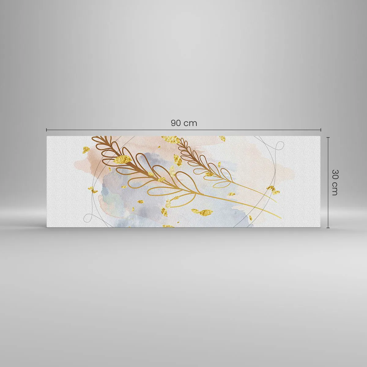 Impression sur verre - Image sur verre - Explosion d'or - 90x30 cm