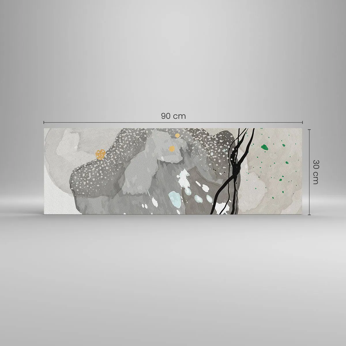 Glasbild - Bild auf glas - Organische Komposition - 90x30 cm