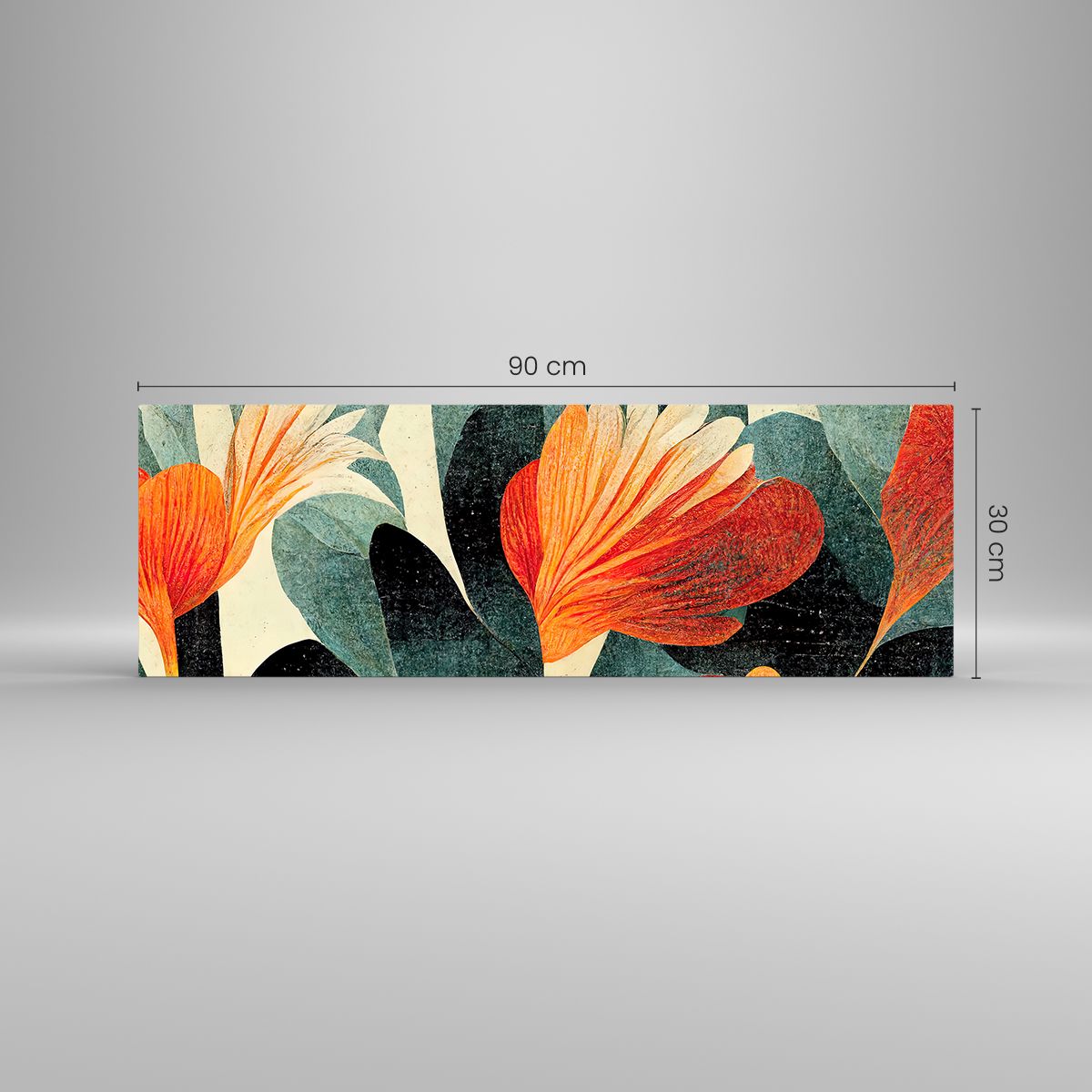 ARTTOR Cuadro Sobre Vidrio 80x120cm – Botánica Bohemia Grunge – Impresión Digital De Alta Calidad, Listo Para Colgar