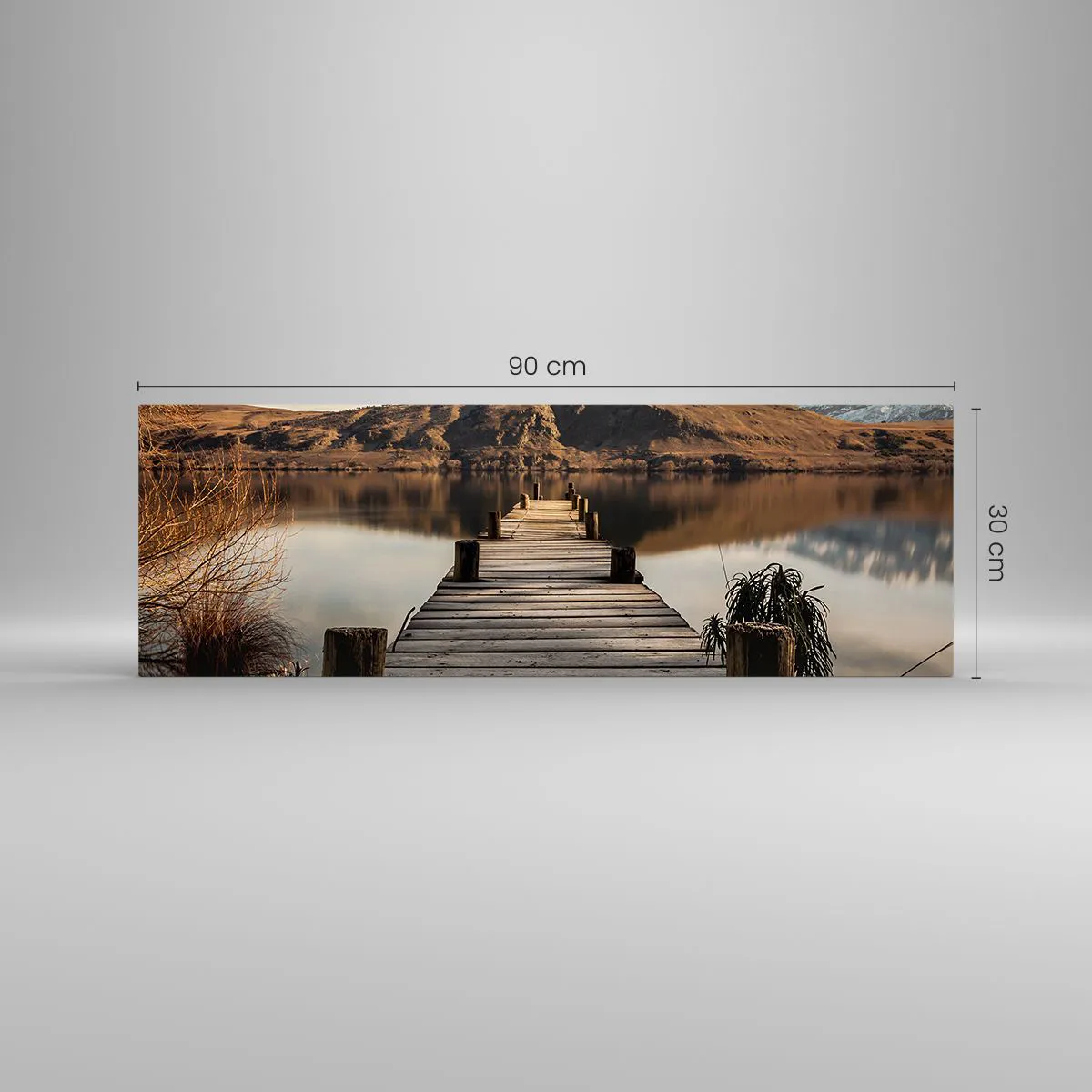 Obraz na szkle - Pejzaż w ciszy - 90x30 cm
