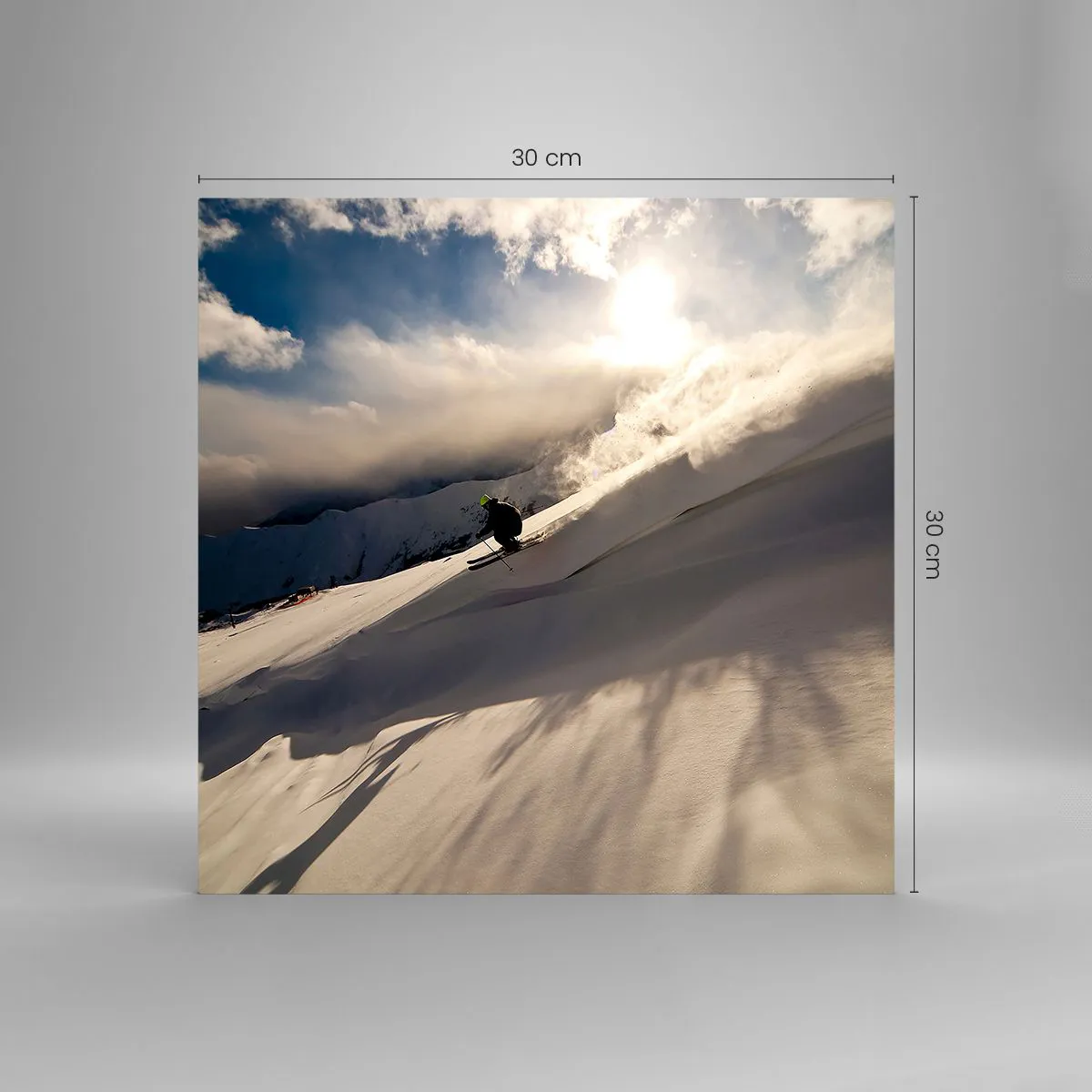 Obraz na skle - Prijatá výzva hôr - 30x30 cm