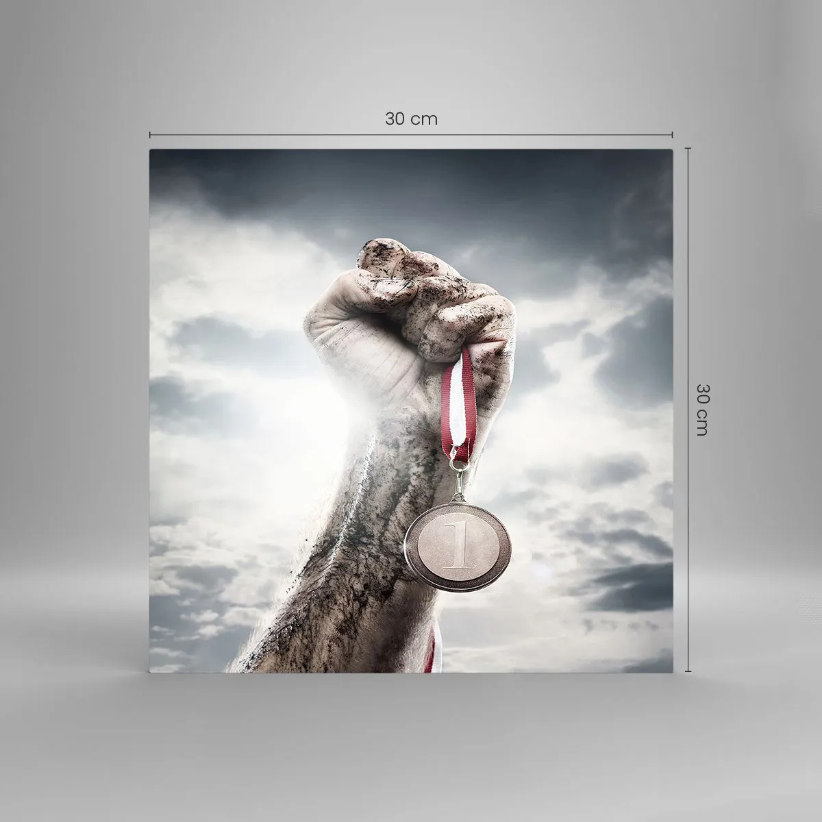 Obraz na skle - Per aspera ad astra - 30x30 cm