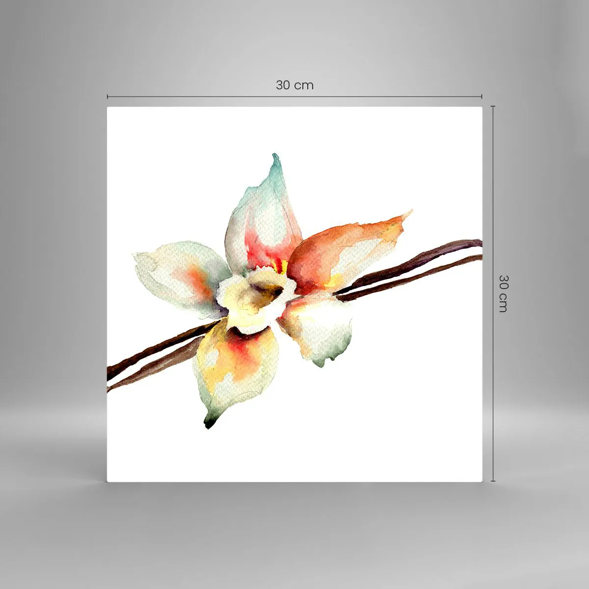 Glasbild - Bild auf glas - Süße mit Farbe verschüttet - 30x30 cm