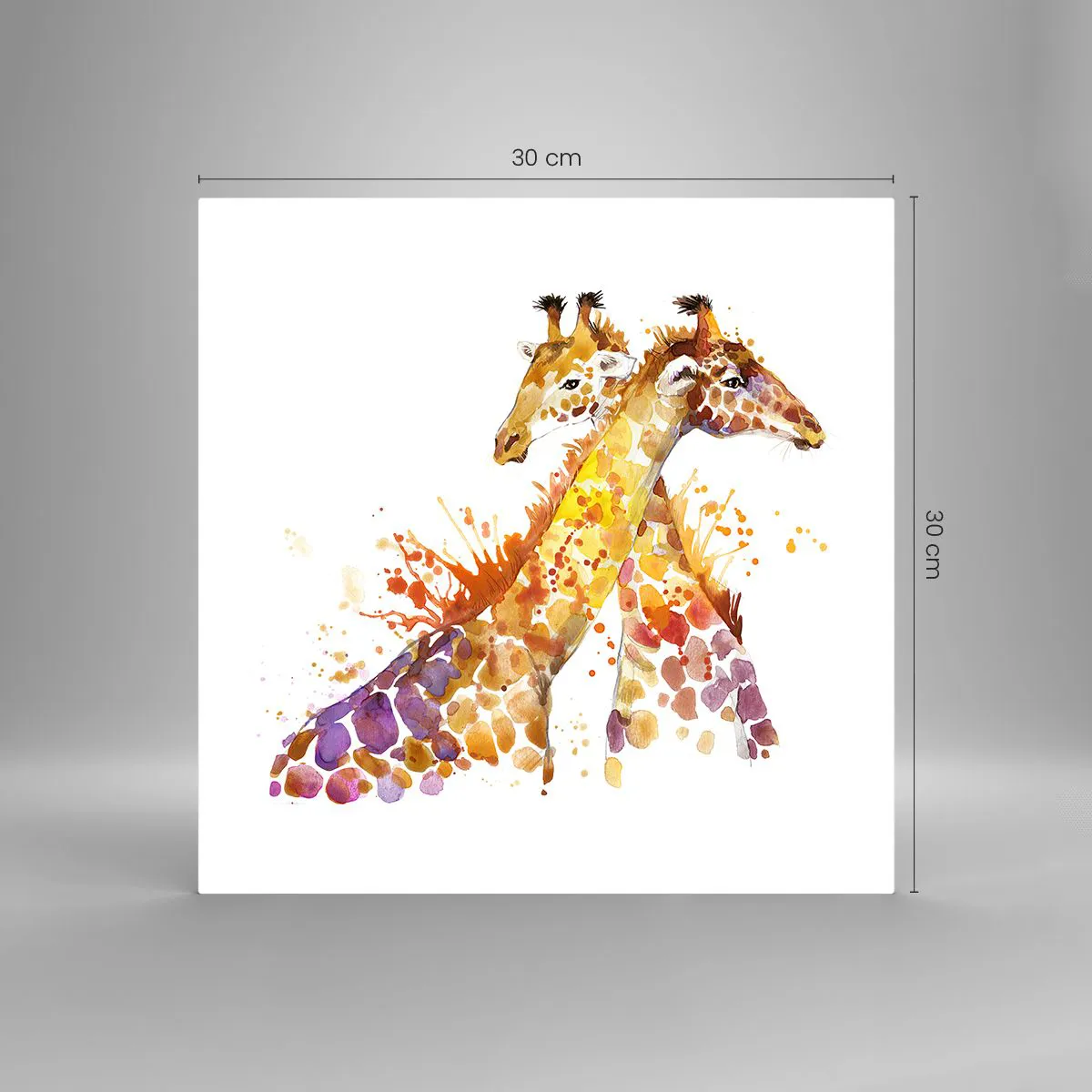 Billede på glas - Er det venskab eller er det kærlighed? - 30x30 cm