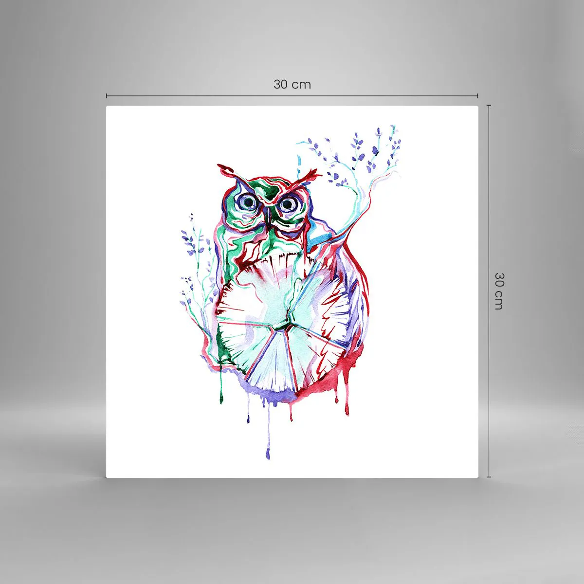 Glass picture - Wise by Nature - 30x30 cm