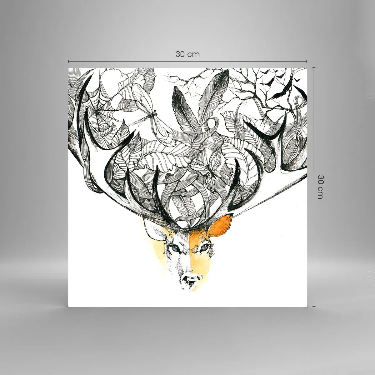 Cuadro sobre vidrio - Impresiones sobre Vidrio - Cuernos de la abundancia - 30x30 cm