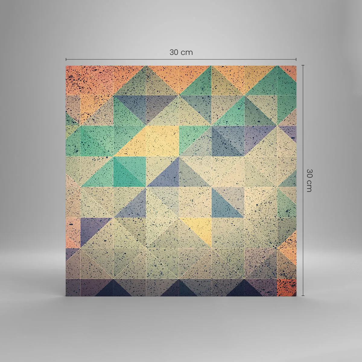 Glasbild - Bild auf glas - Republik der Dreiecke - 30x30 cm