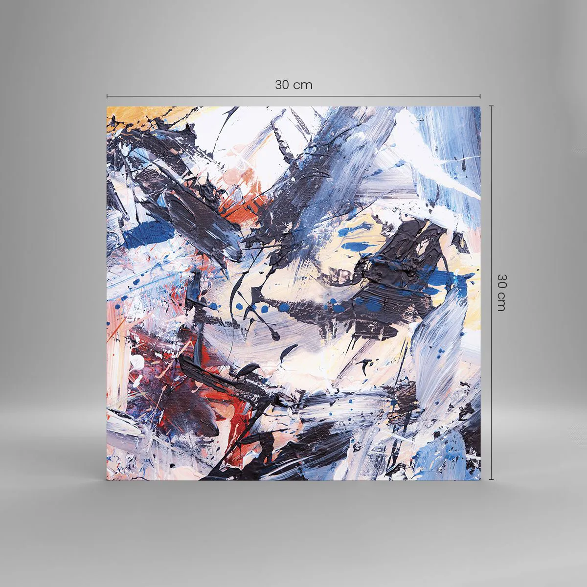 Glass picture - Crazy Dance of Abstraction - 30x30 cm