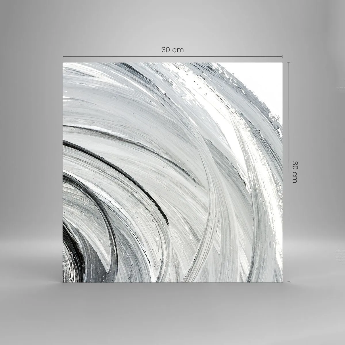 Tablou pe sticlă - Compoziție orbitală - 30x30 cm