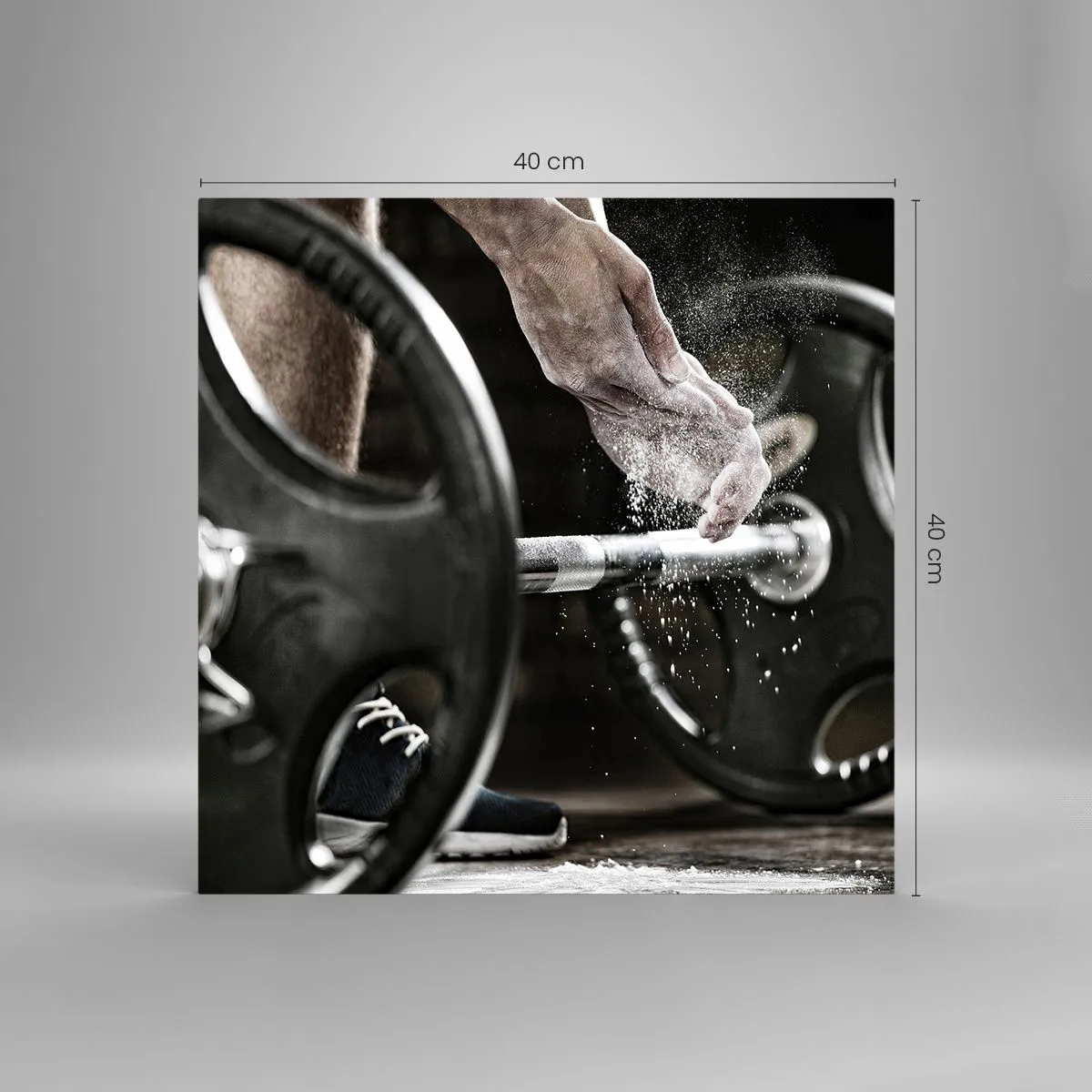 Glass picture - Challenge Accepted! - 40x40 cm