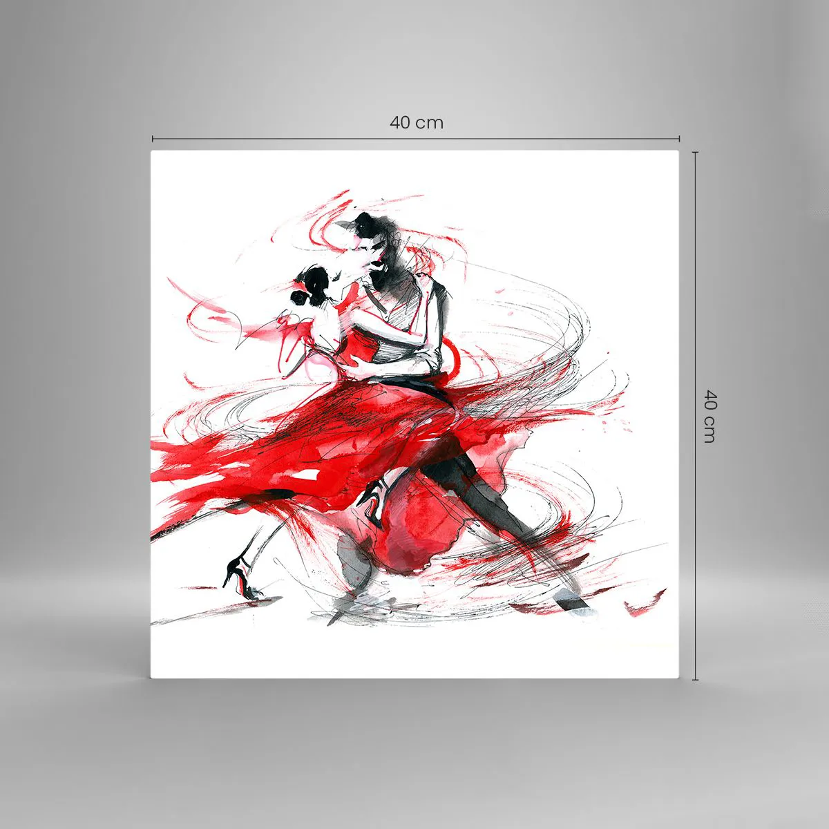 Üveg kép - Tango - a szenvedély ritmusa - 40x40 cm