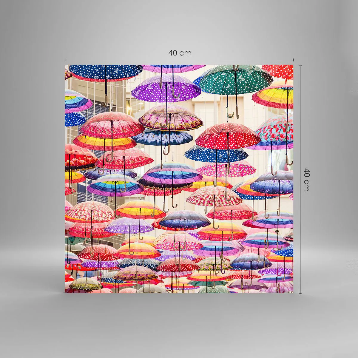 Üveg kép - Városi rét - 40x40 cm