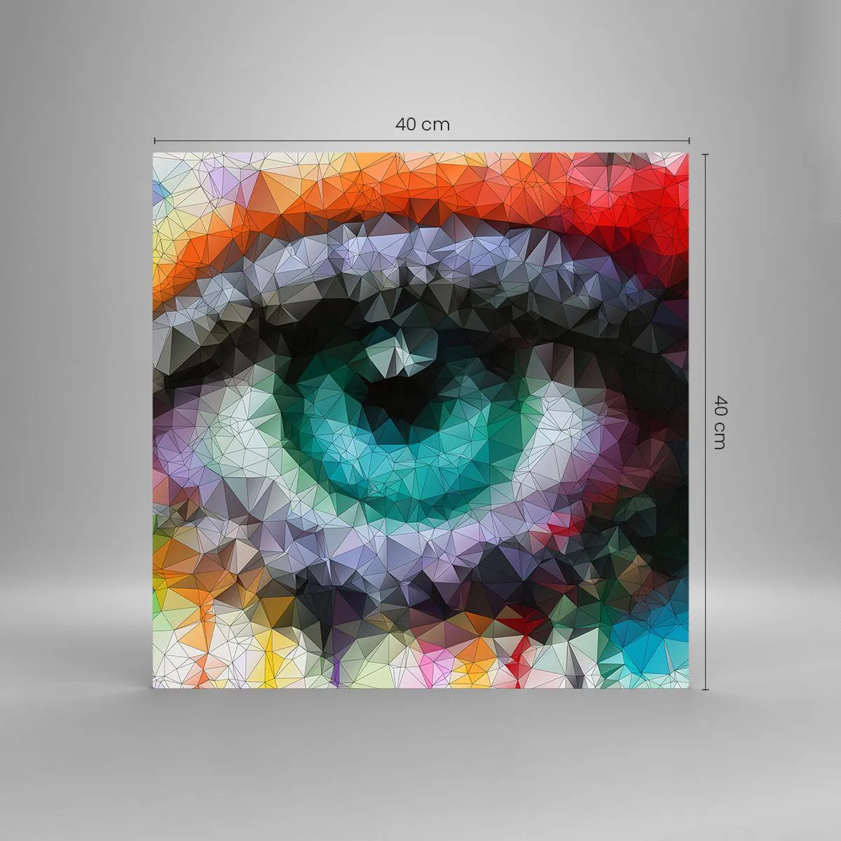 Üveg kép - A szemek kristályos ragyogása - 40x40 cm