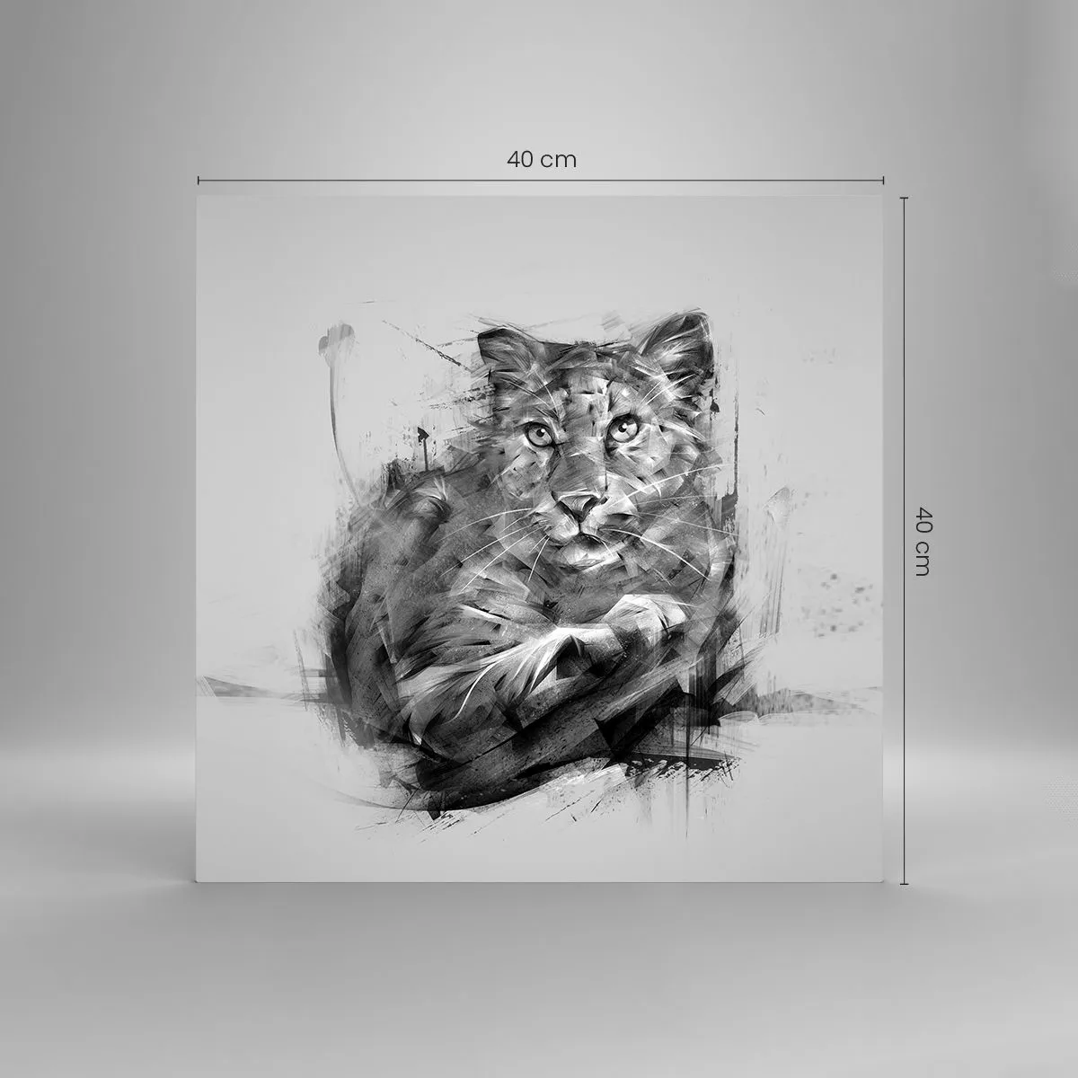 Obraz na szkle - Tak, słucham uważnie - 40x40 cm