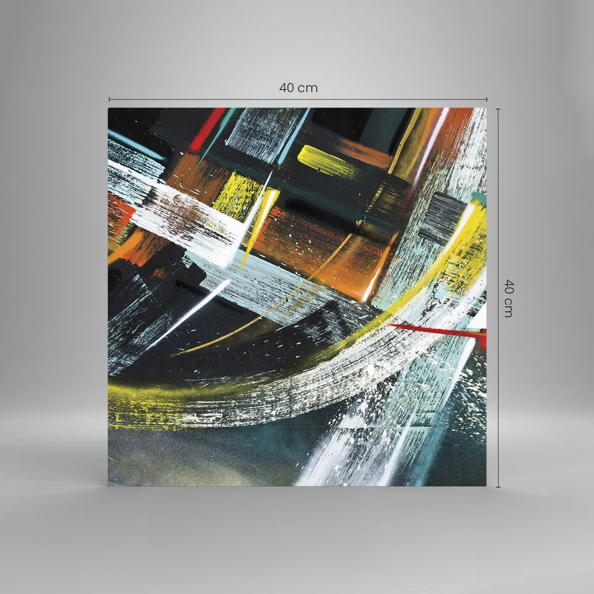Üveg kép - A mozgás energiája - 40x40 cm