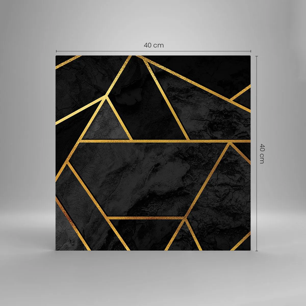 Cuadro sobre vidrio - Impresiones sobre Vidrio - Oscuridad y brillo - 40x40 cm