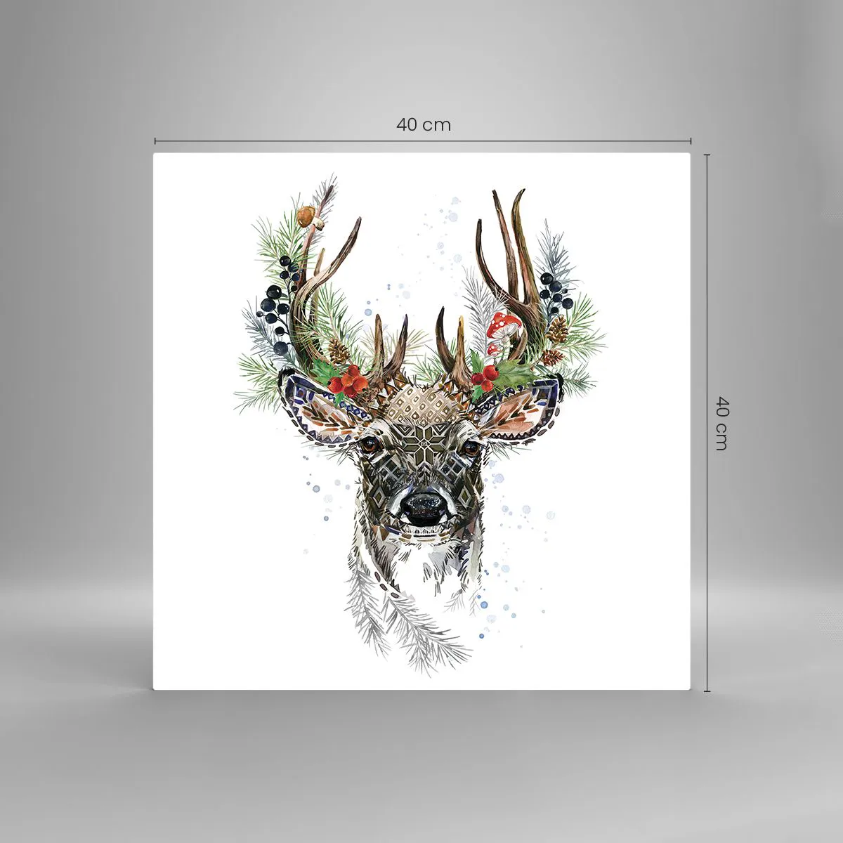 Glastavla - Bild på glas - I högtidskläder - 40x40 cm