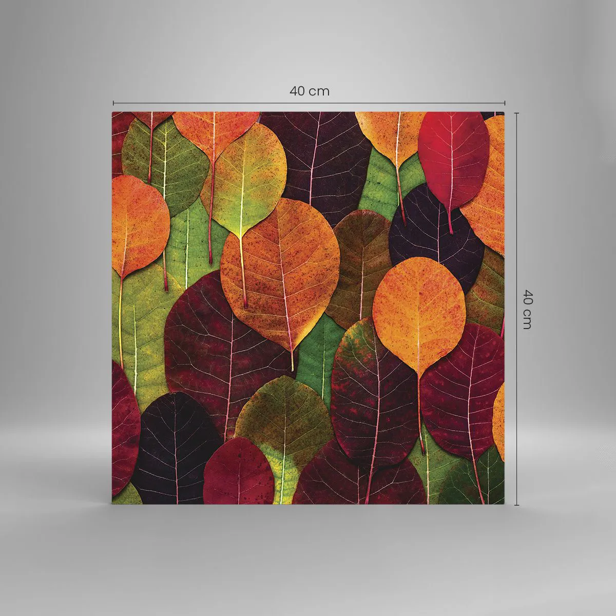Obraz na szkle - Jesienna mozaika - 40x40 cm