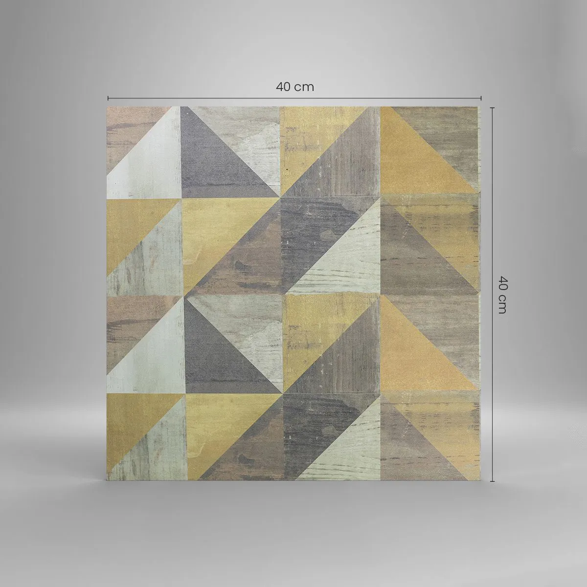 Cuadro sobre vidrio - Impresiones sobre Vidrio - El arte de los triángulos - 40x40 cm