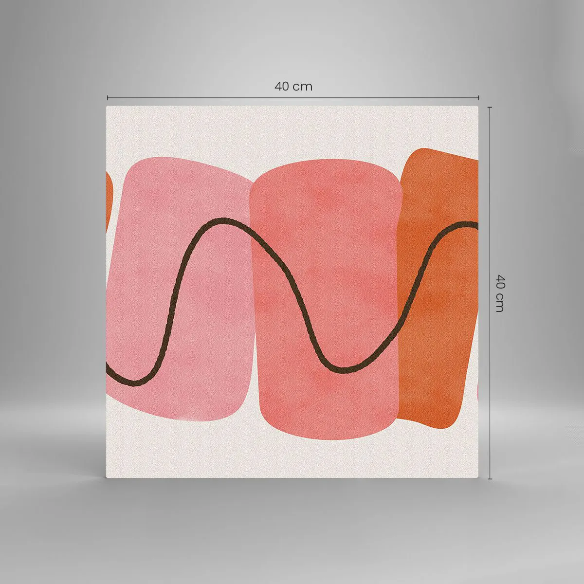 Üveg kép - Formák szelíd mozgása - 40x40 cm