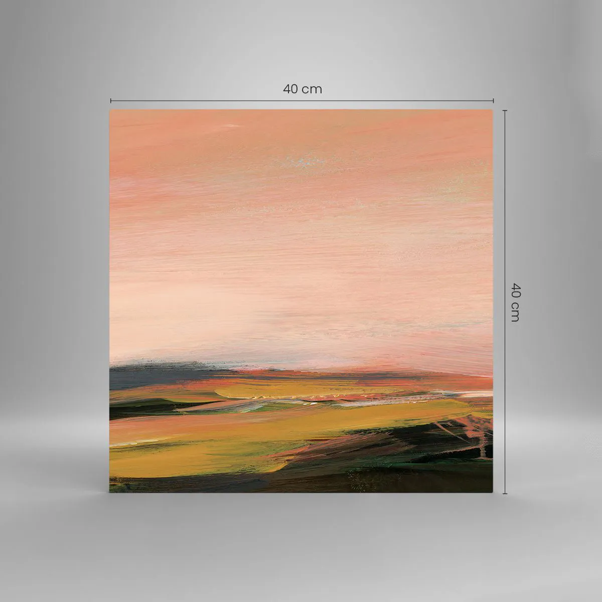 Obraz na skle - V růžových tónech - 40x40 cm