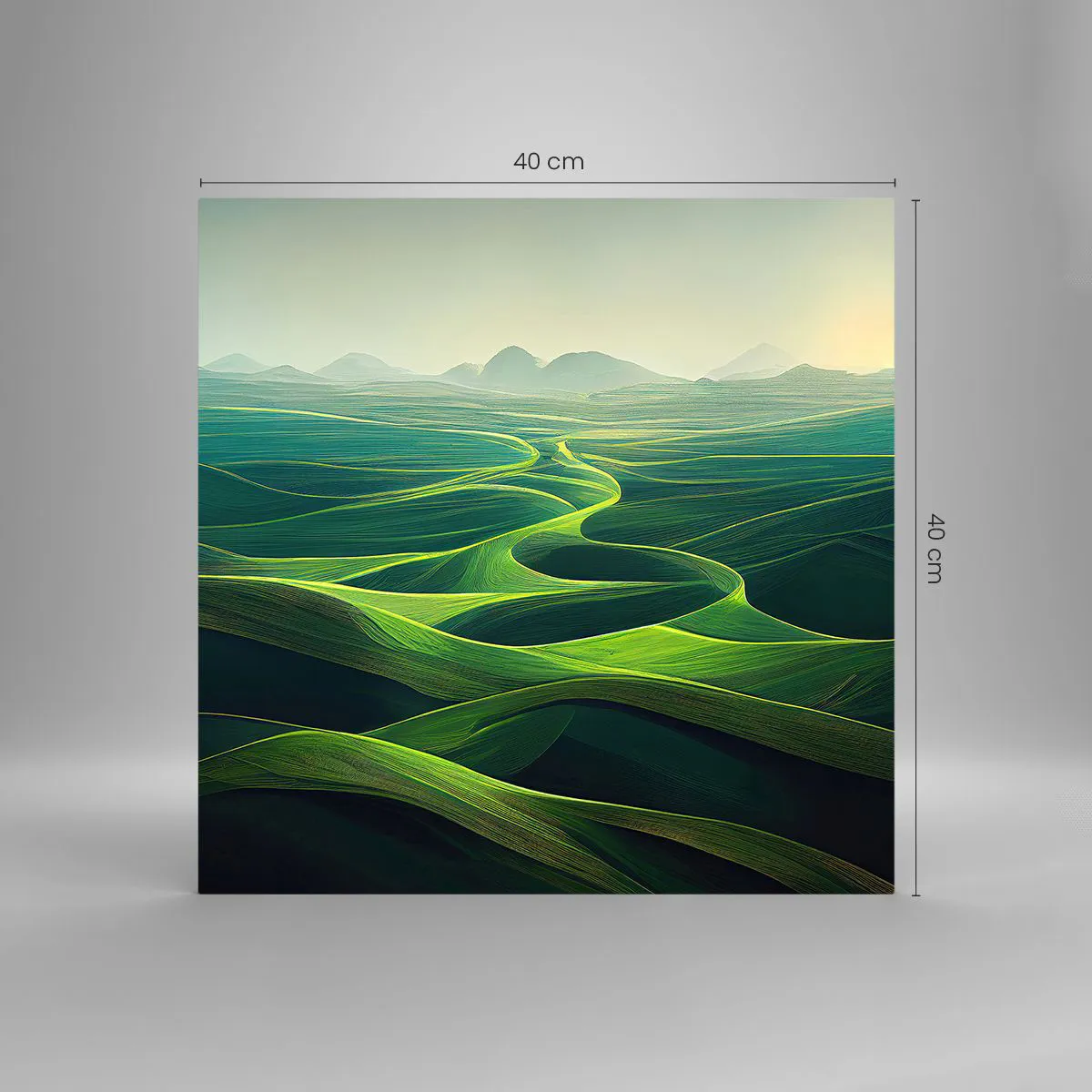 Obraz na szkle - W zielonych dolinach - 40x40 cm
