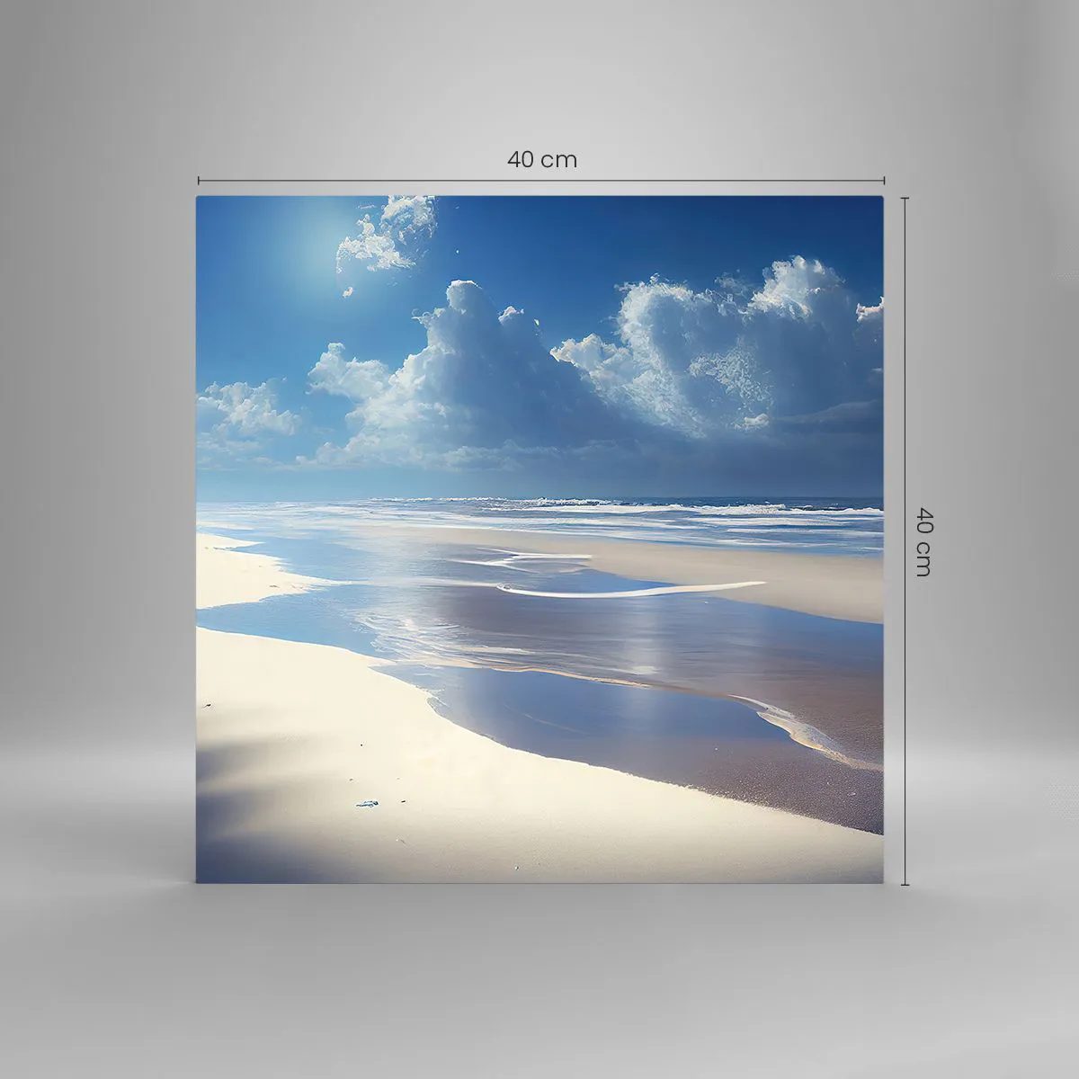 Tablou pe sticlă - Vacanță în paradis - 40x40 cm