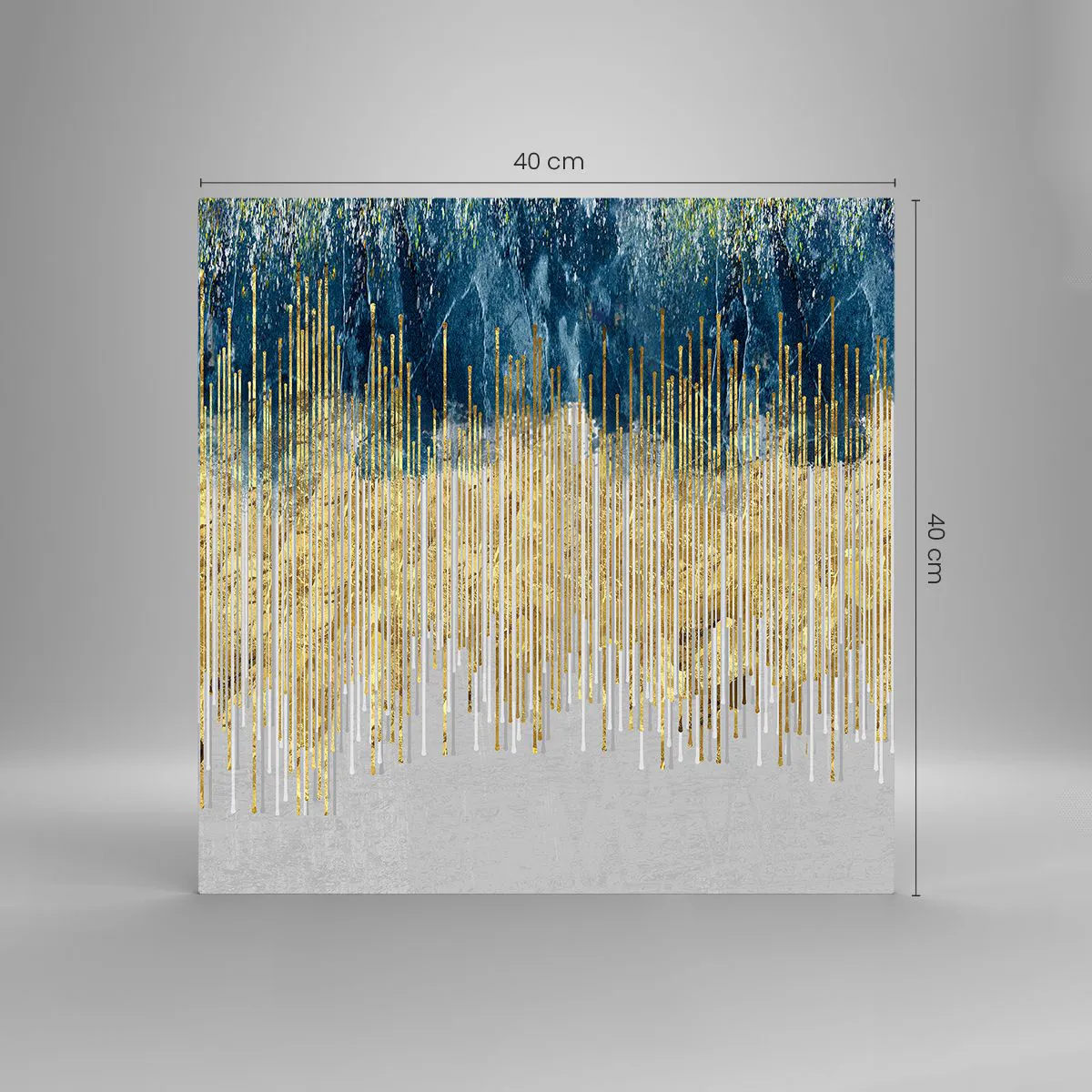 Obraz na skle - Zlacená hranice - 40x40 cm