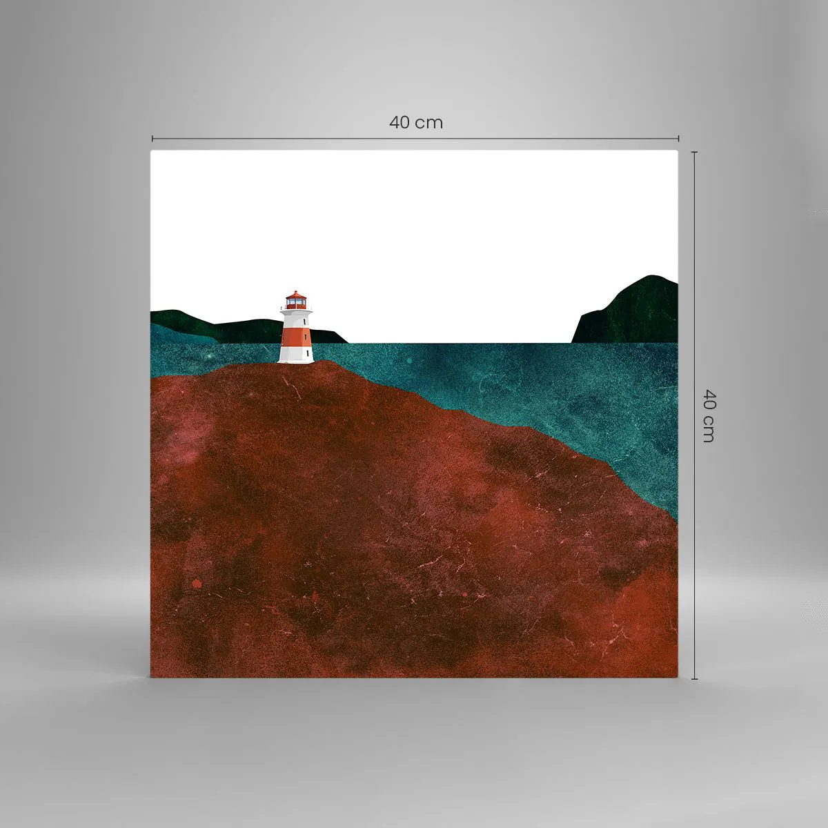 Tablou pe sticlă - Privind marea - 40x40 cm