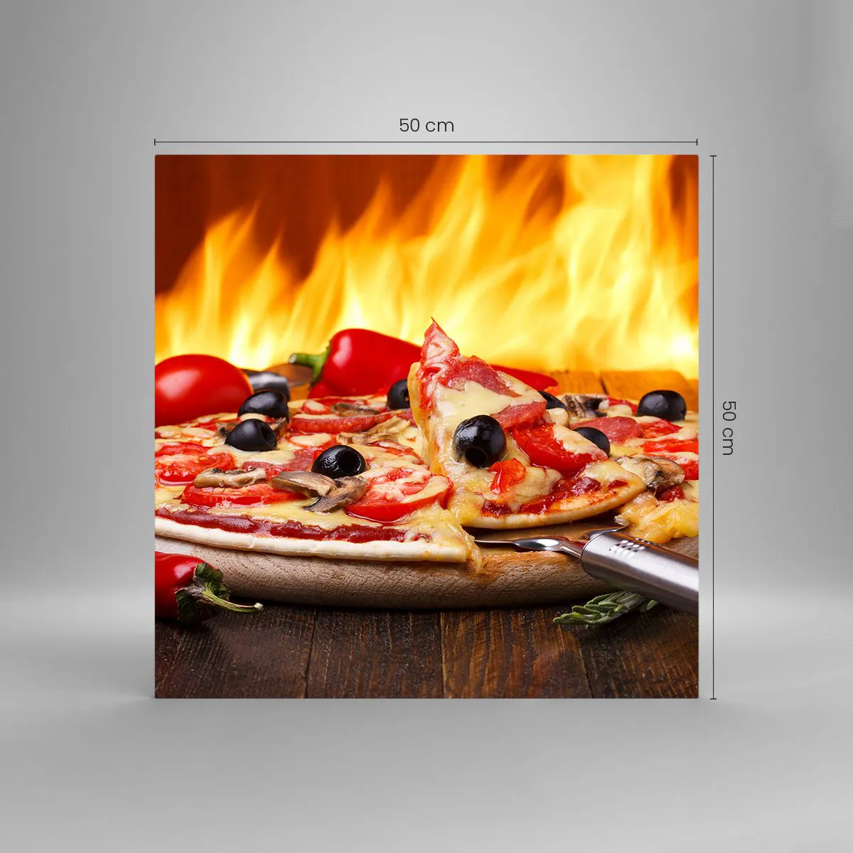 Obraz na skle - From Italy with love - 50x50 cm