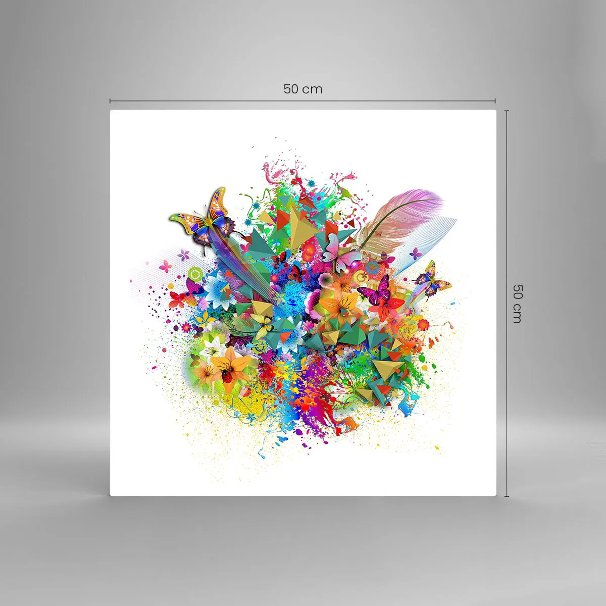 Impression sur verre - Image sur verre - Un bouquet de joie - 50x50 cm