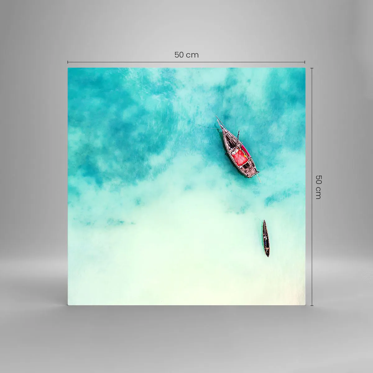 Obraz na skle - Pretože na plážach Zanzibaru, keď je prebytok vody… - 50x50 cm