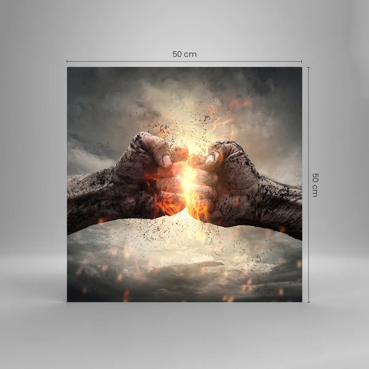 Glass picture - Stand Up and Fight - 50x50 cm