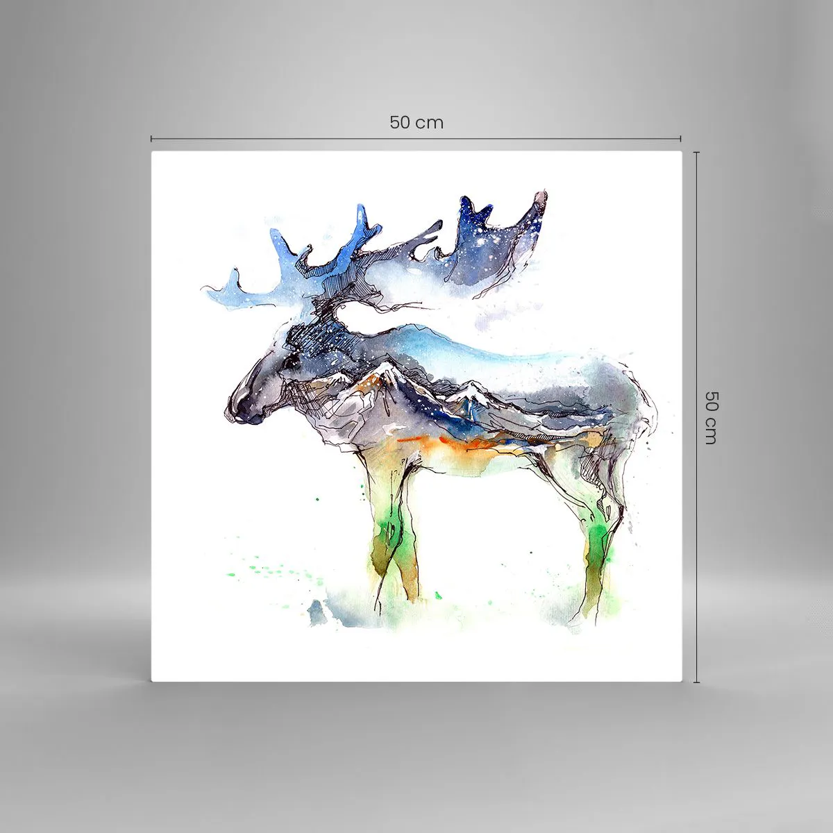 Cuadro sobre vidrio - Impresiones sobre Vidrio - El héroe de un cuento de invierno - 50x50 cm