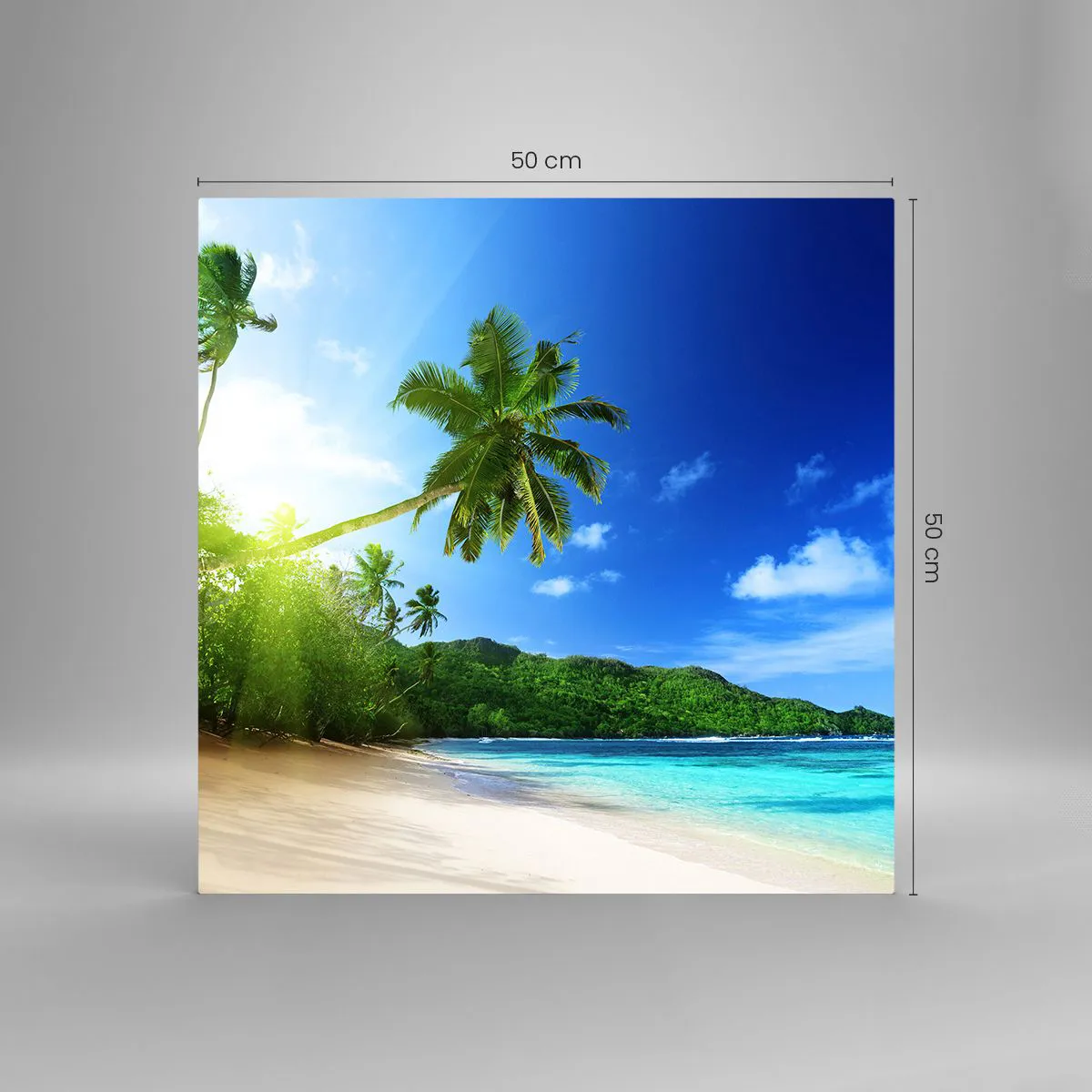 Glass picture - Mild Touch of the Tropics - 50x50 cm