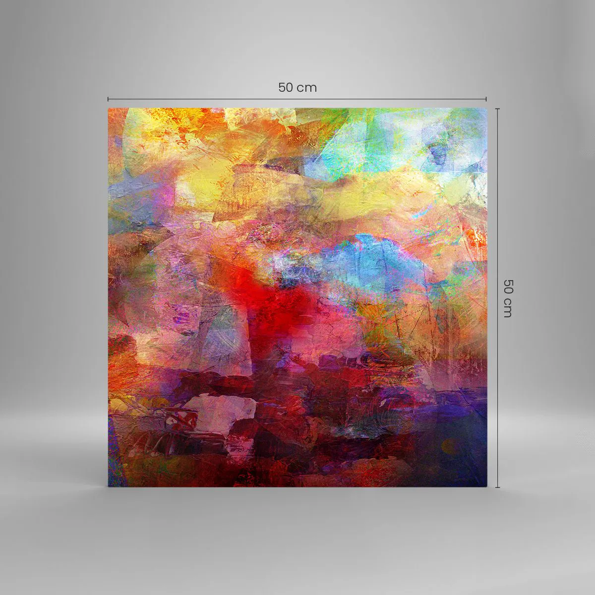 Impression sur verre - Image sur verre - Regardez à l'intérieur de l'arc-en-ciel - 50x50 cm