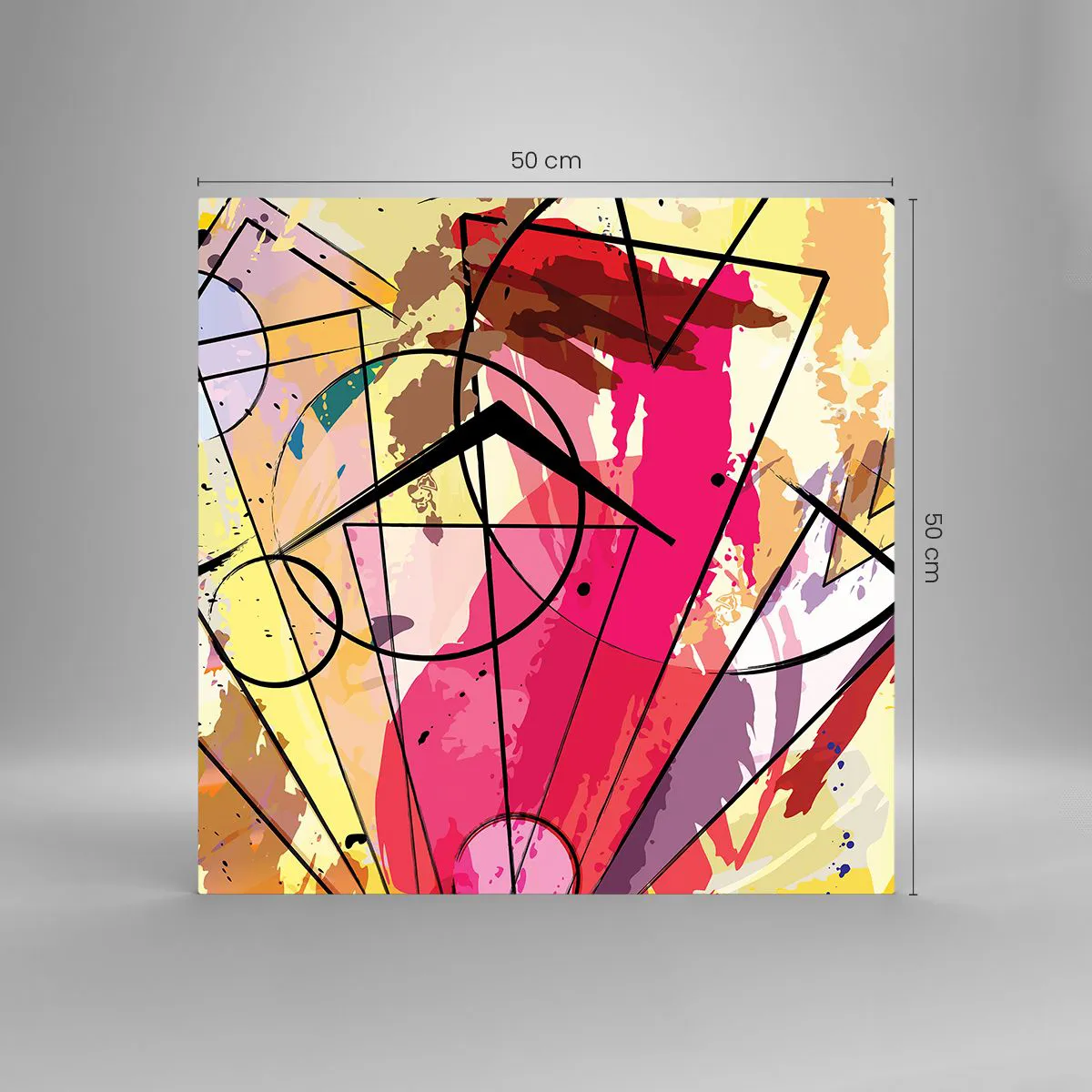 Glasbild - Bild auf glas - Explosion - 50x50 cm