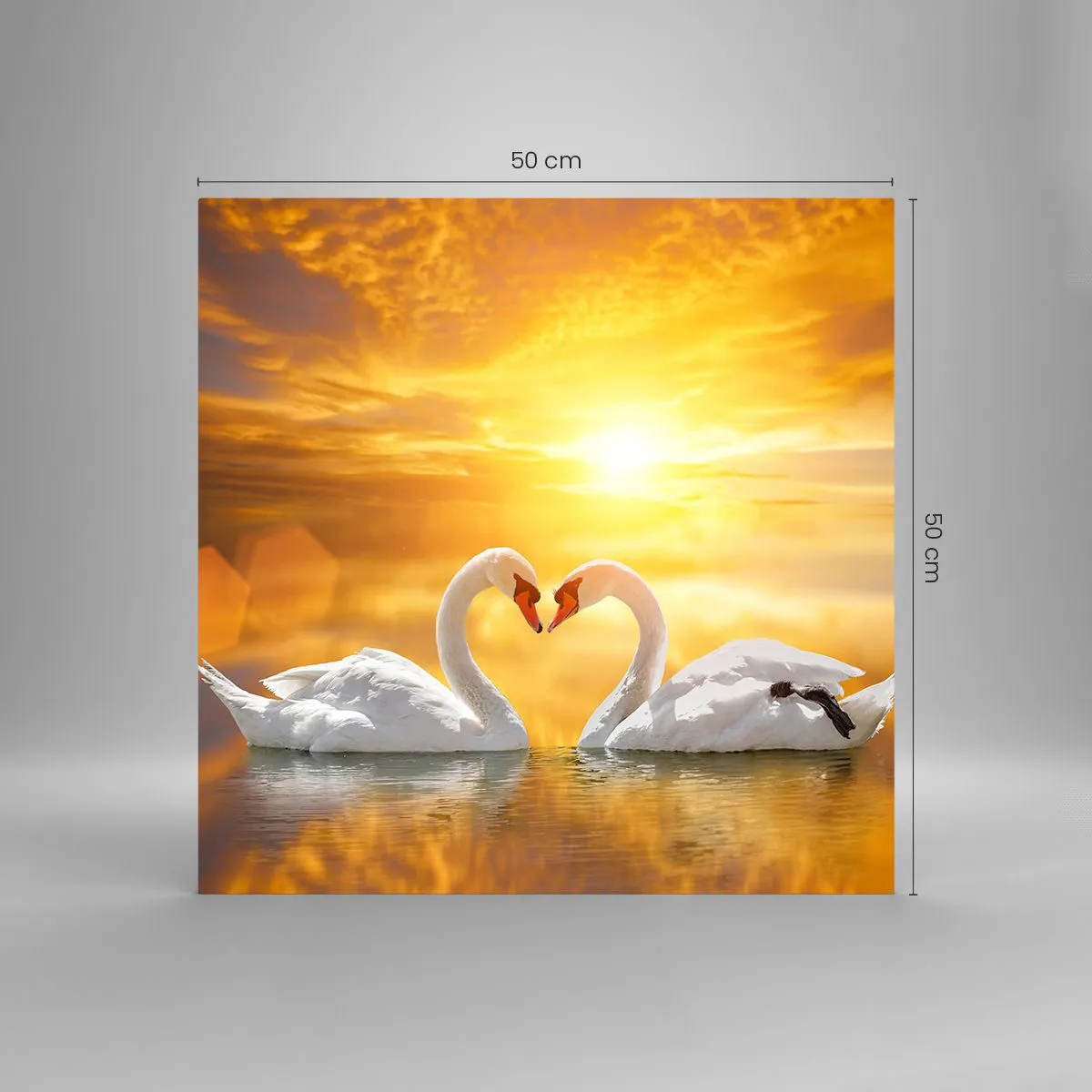 Obraz na szkle - Serce to najpiękniejsze słowo świata… - 50x50 cm