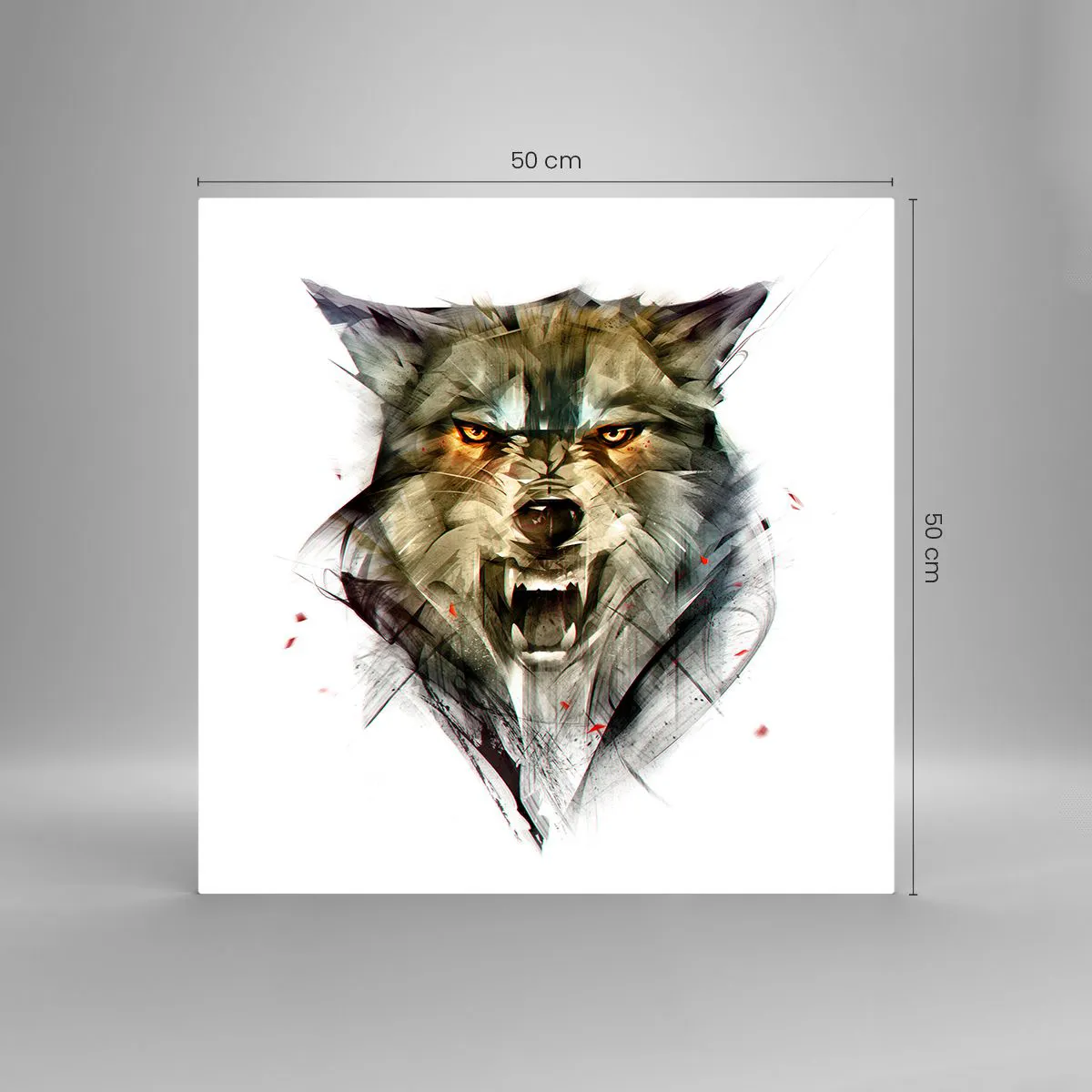 Üveg kép - Egy lépést sem! - 50x50 cm