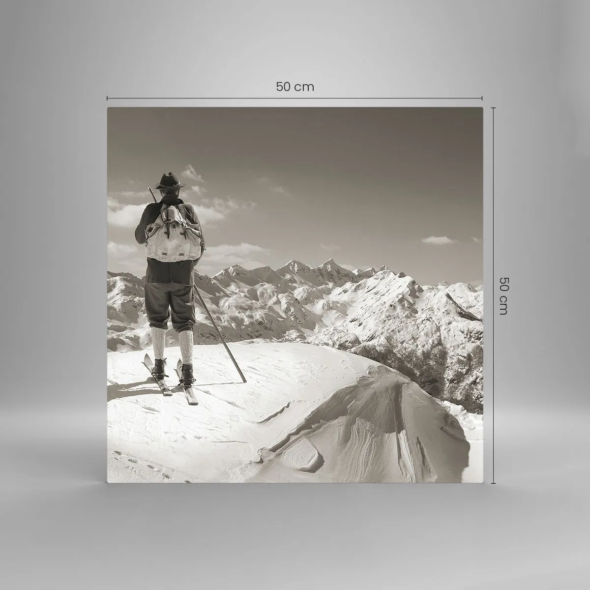 Glass picture - Mountains Are the Same - 50x50 cm