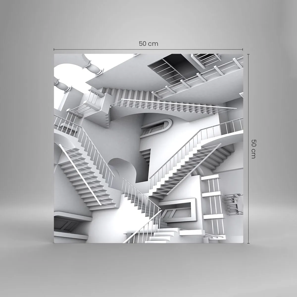 Impression sur verre - Image sur verre - Paradoxes spatiaux - 50x50 cm