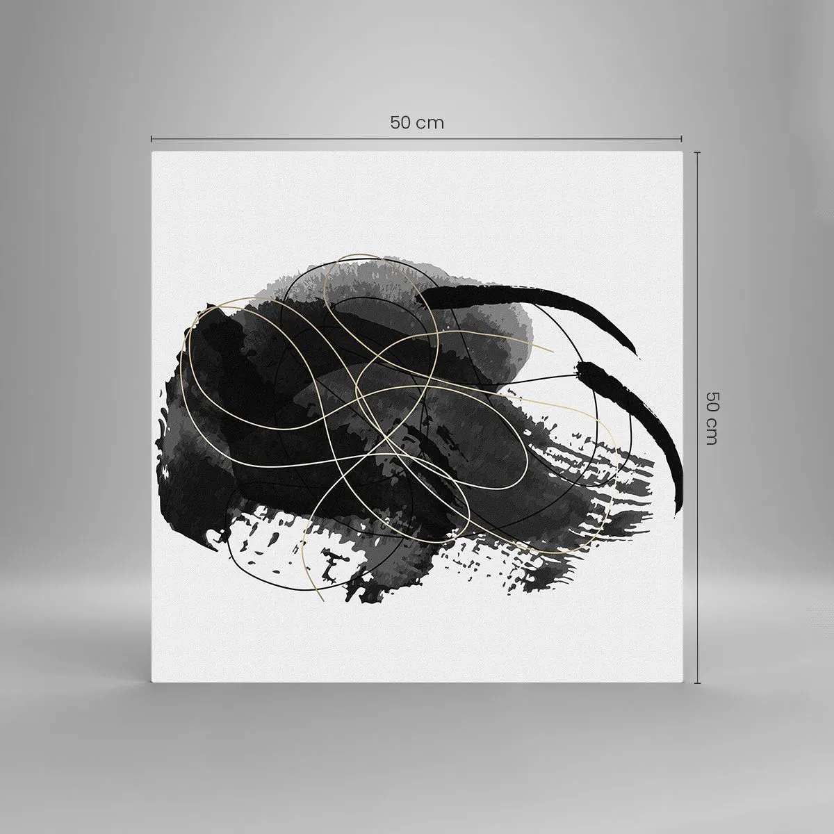 Glass picture - Made from Black - 50x50 cm