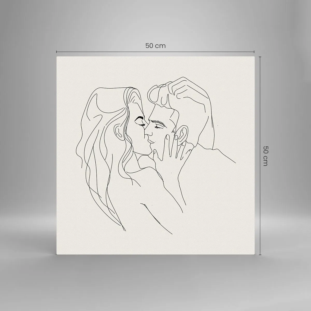 Tablou pe sticlă - Încurcați în sentimente - 50x50 cm