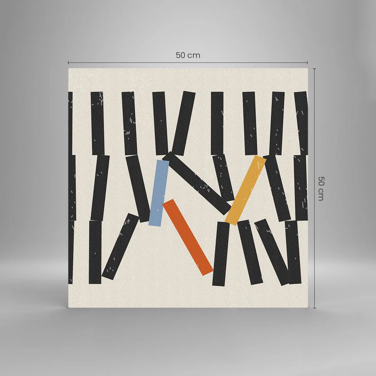 Tablou pe sticlă - Domino - compoziție - 50x50 cm