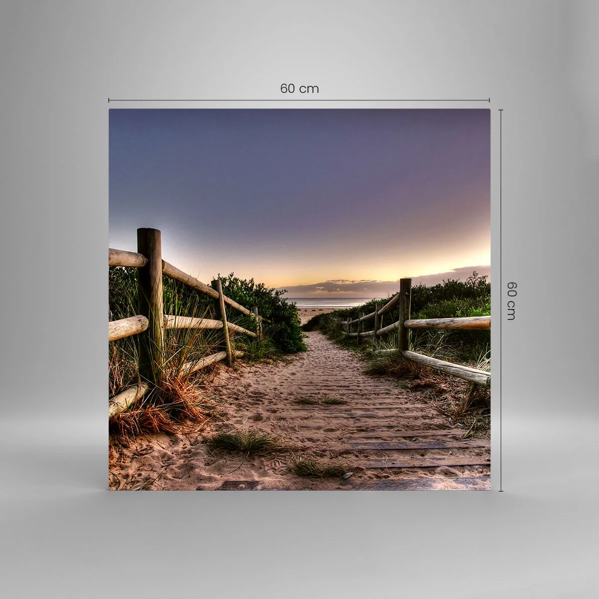 Glasbild - Bild auf glas - Das Ziel ist bereits sichtbar - 60x60 cm