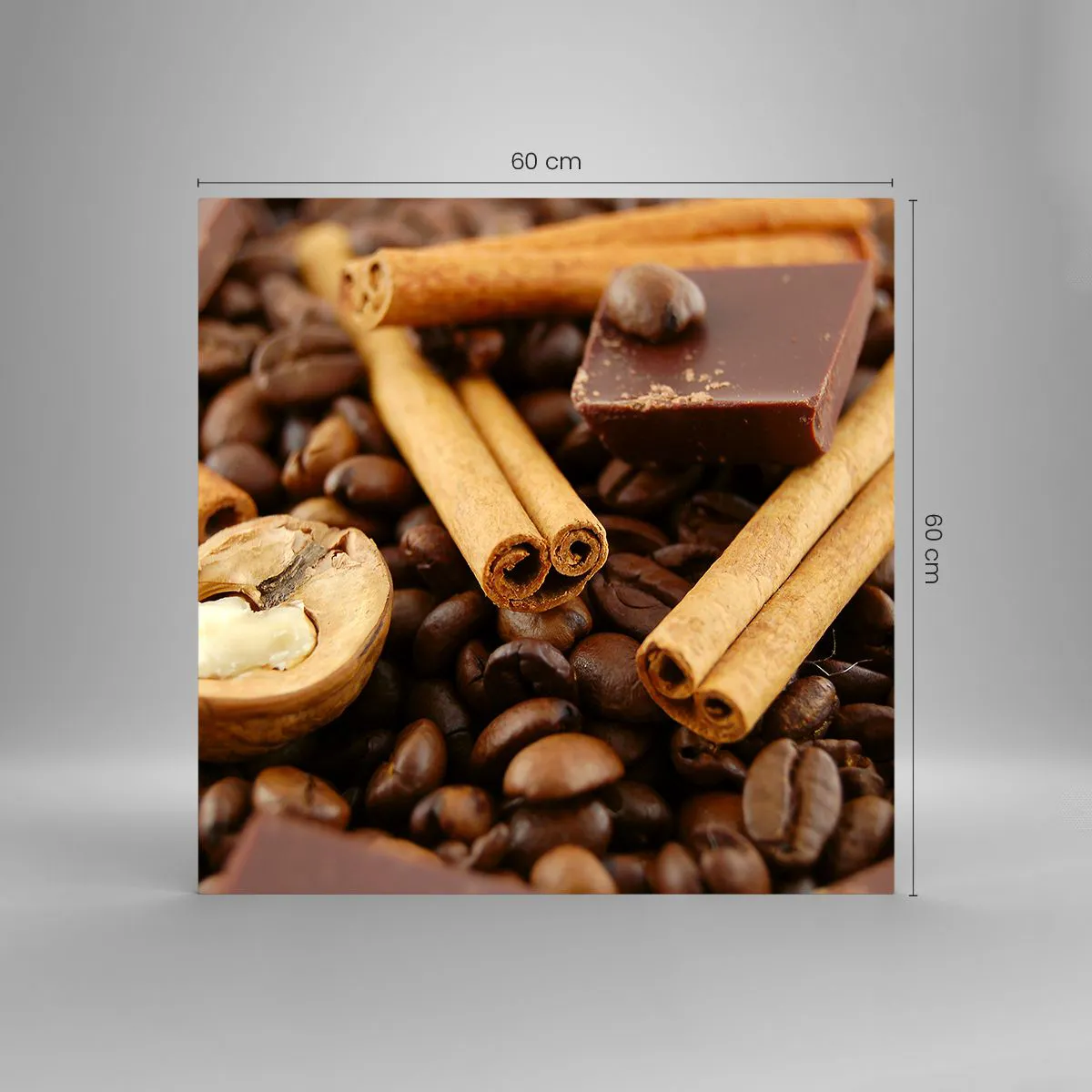 Cuadro sobre vidrio - Impresiones sobre Vidrio - Concierto de aromas - 60x60 cm