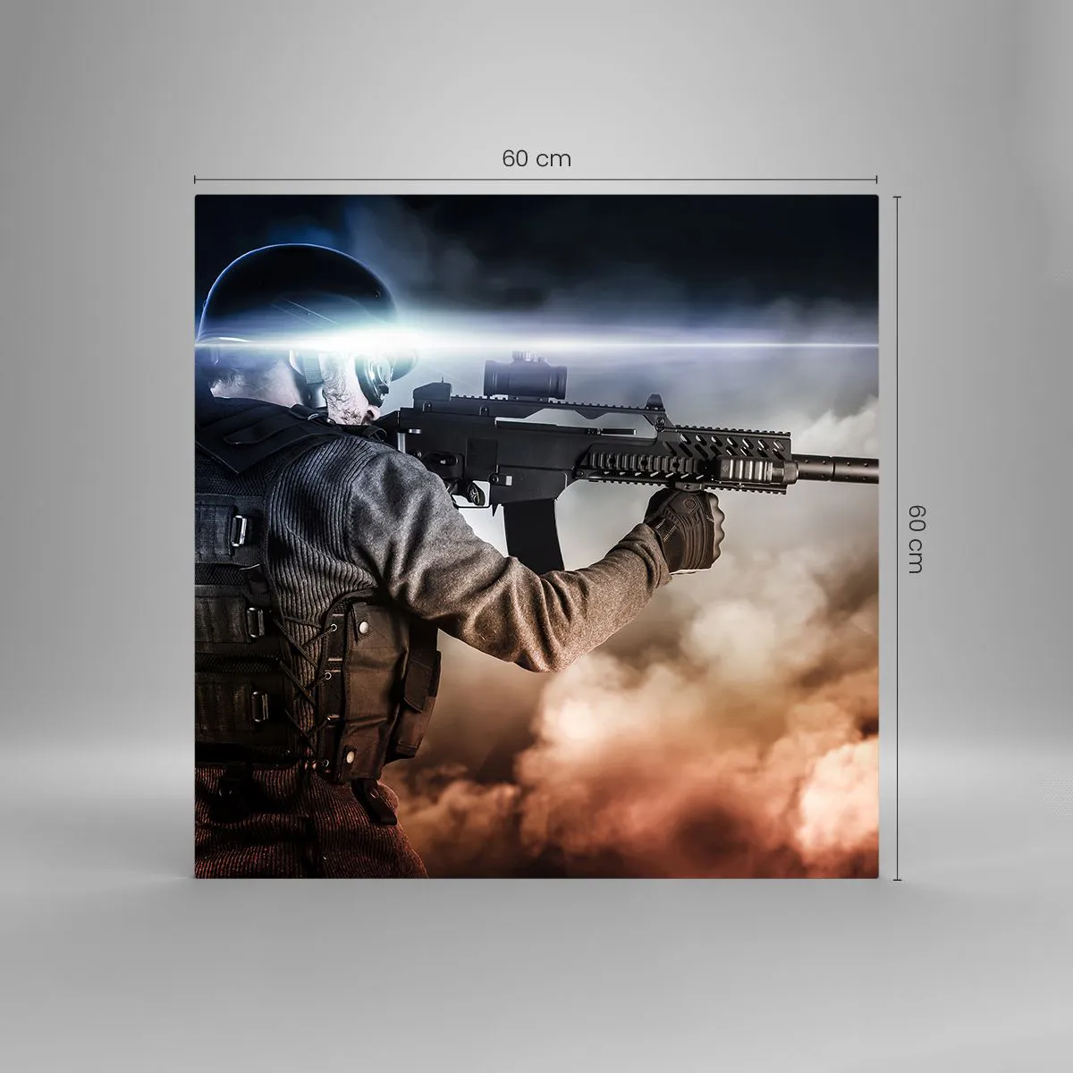 Tablou pe sticlă - Pur și simplu un erou - 60x60 cm