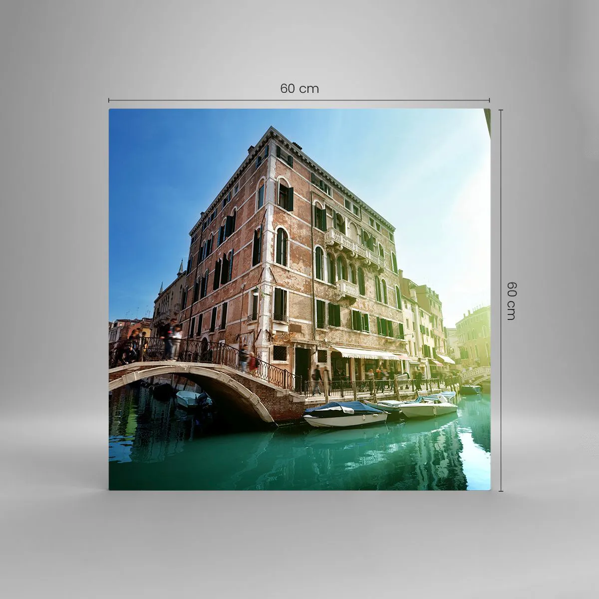 Billede på glas - Venedig - Amore Mio - 60x60 cm